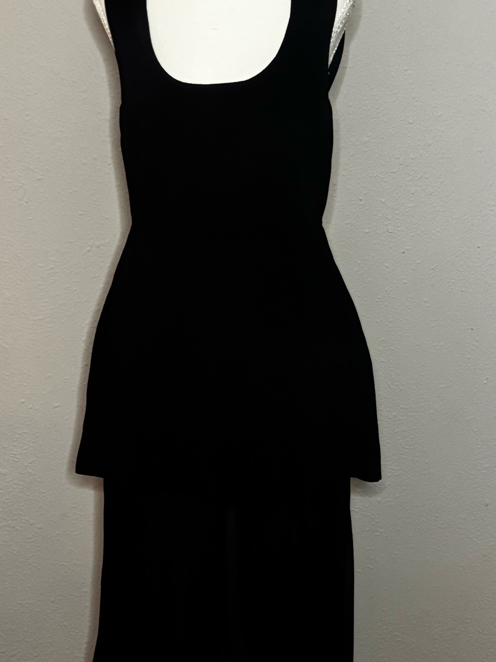 Black Layered Dress with Mesh bottom SZ L